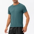 thumbnail image 1 of DPTALR Combinaison de Course Ample pour Homme de Printemps, Absorbant la Sueur, Respirante, Entraînement Physique, Décontractée, Manches Courtes, Col Rond, Haut/chemise, 1 of 5