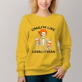 thumbnail image 5 of Women's  Crew Neck Pullover Cozy Clothes Autumn Winter-Glasses Skull Print, 5 of 16