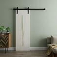thumbnail image 2 of Modern Barn Door 28 x 80 in - LUNO 2003 Ash - 6.6FT Rail Track Heavy Hardware Set - Solid Panel Interior Doors, 2 of 5