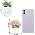thumbnail image 2 of 5pcs Artificial Succulent Plants in White Ceramic Pots, Fake Small Fake Plants, Faux Mini Succulents Plants Indoor for Desk Living Room Bedroom Windowsills Office Home Decoration, 2 of 5