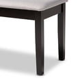 thumbnail image 5 of Baxton Studio Teresa Modern and Contemporary Transitional Grey Fabric Upholstered and Dark Brown Finished Wood Dining Bench, 5 of 7