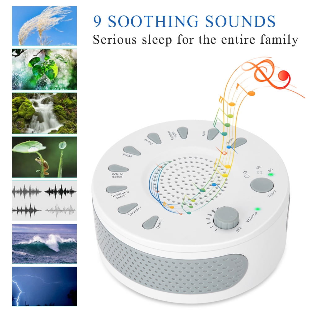 Qiilu White Noise Sleep Relax Sound Therapy Spa Baby Easy Sleep