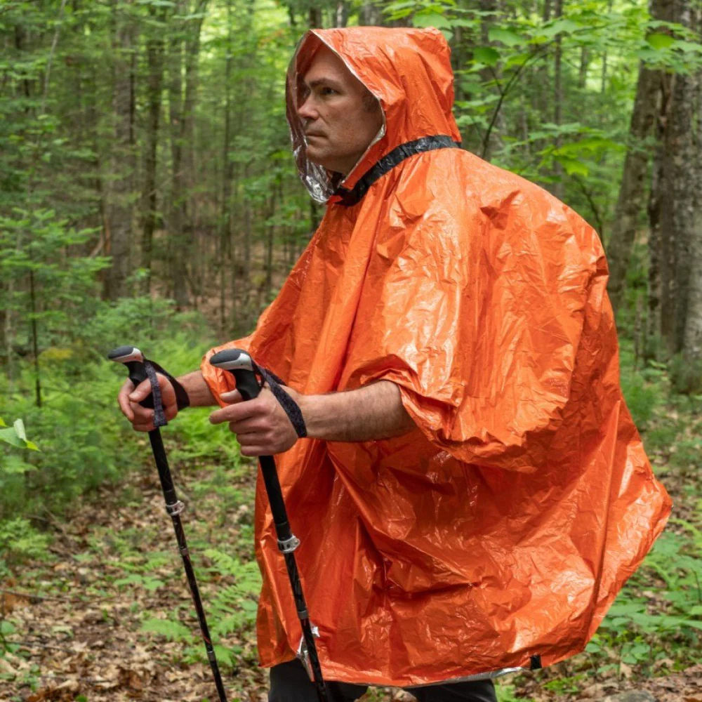Survive Outdoors Longer Heat Reflective Poncho, Adult, One Size