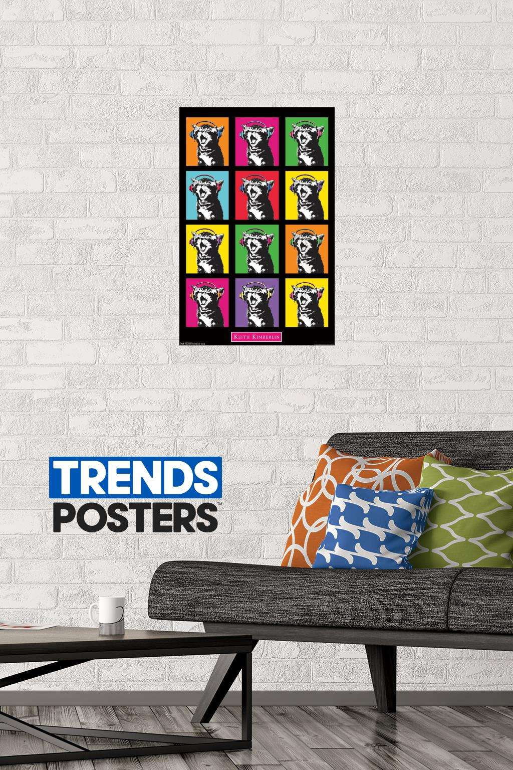 Keith Kimberlin - Kitten - Pop Grid Wall Poster, 14.725" x 22.375"