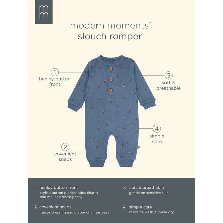 Modern Moments by Gerber Slouch Romper, Long Sleeve photo 6