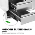 thumbnail image 4 of Sidasu Outdoor Kitchen Drawer Combo 28''W x 22''H x 19.5''D, Multi-Layer Design Access Door &Triple Drawers Combo Stainless Steel with Partition Perfect for Outdoor Kitchen BBQ Island, 4 of 9