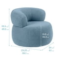 thumbnail image 2 of ECR4Kids Sophie Sherpa Toddler Accent Chair, 13.5in Seat Height, Kids Furniture, Peacock Blue, 2 of 9
