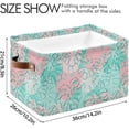 thumbnail image 4 of GZHJMY Storage Basket Trapical Palm Leaf Foldable Canvas Laundry Baskets Bin Waterproof Inner Layer with Sturdy Handles for Toy Nursery Blanket Clothes 2 Pack, 4 of 7