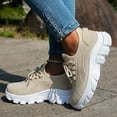 thumbnail image 6 of Athletic Shoes Women,Women's Running Shoes,Shoes for Women Sneakers,Womens Shoes Running Sneakers Tennis Non Slip Walking Gym Workout Athletic Comfortable Fashion saport Casual Shoe,Khaki,6, 6 of 7