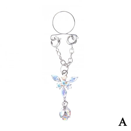 DESIGNICE 1Pc Sexy Non Pierced Clip-on Fake Nipple Ring Body Jewelry