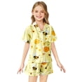 thumbnail image 2 of Girls' Festival Printed Silk Imitation Pajama Short Sleeve Set, 2 of 4