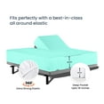 thumbnail image 4 of SGI Bedding Egyptian Cotton Top Split Sheet Set Stripe Adjustable Bed 32" Split Head King 600 TC 15" Deep Aqua Blue, 4 of 9
