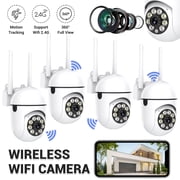 1080P Security Camera Outdoor 360° View Pan/Tilt Camera for Home Security Outside with Color Night Vision, Motion Detection, 2-Way Talk, 2.4GHz Wi-Fi, 4 Pack