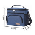 thumbnail image 6 of KKLDOGS Insulated Lunch Bag for Women Men Reusable Lunch Box for Office Picnic Hiking Beach Leakproof Cooler Tote Bag Organizer with Adjustable Shoulder Strap for Adults, 6 of 8