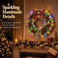 thumbnail image 3 of Wreath Christmas Pearl Diamond Painting Pendant Kits with LED String Lights,DIY Acrylic Christmas Diamond Art Hanging Kit for Adults,Christmas Ornaments for Home Party Wall Decor and Gift, 3 of 7