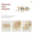 thumbnail image 3 of Compact Bride Wedding Hair Comb Reusable Hair Decor Pearl Hair Comb Decoration, 3 of 8