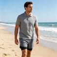 thumbnail image 6 of SELONE Men Running Shorts Lightweight Elastic Waist Short Pants With Liner Drawstring Shorts Soild Outdoor Sportswear, 6 of 8