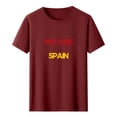 thumbnail image 2 of Nmnitkp Womens Tops We Are Spain Football Fan T-Shirt, Crew Neck Short Sleeve Casual Graphic Top, Multiple Colors Red,M, 2 of 5