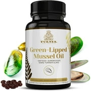 TURNER Green Lipped Mussel Oil Omega 3 Supplement Capsules for Joint Pain, Inflammation and Immune Support, 1 Pack, 60 Count