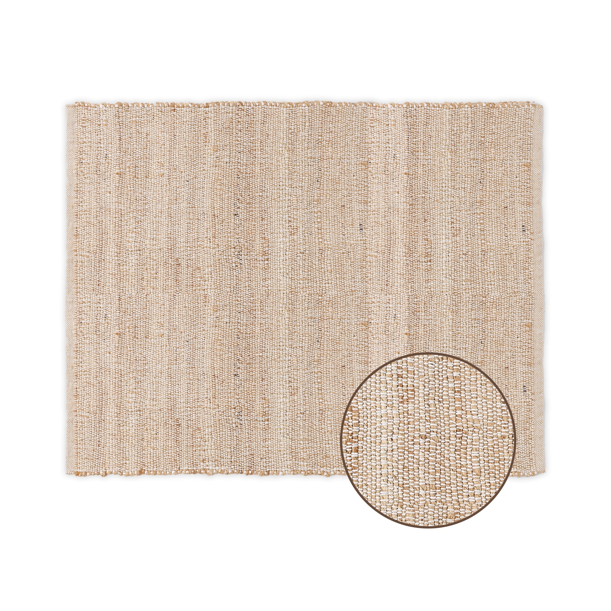 · REDEARTH · Jute Cotton Area Rug - 8'x10' Rectangular Rug, Sustainable Handwoven, Non-Shedding, Soft & Durable – Reversible, Neutral Tones for Home Décor in Living Room, Dining Room, Bedroom