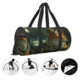 thumbnail image 4 of Bingfone Intellectual Frog Pond Print Gym Duffle Backpack for Men Women,Travel Weekender Carry-On Bags with Detachable Back Pack Straps for Traveling Overnight Climb Sports, 4 of 7