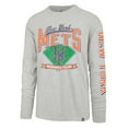 thumbnail image 2 of Men's-'47  Gray New York Mets Big & Tall Distressed Franklin Long Sleeve T-Shirt, 2 of 3