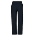 thumbnail image 5 of Dagegui Under $15 Mens Cotton Linen Pants Elastic Waist Drawstring Straight Leg Trouser Casual Loose Summer Beach Pant with Pocket Navy,S, 5 of 7