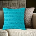 thumbnail image 1 of Matoen Housse de Coussin à Franges Moderne Couleur Unie Housse de Coussin de Dossier, 1 of 5