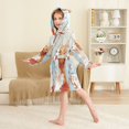 thumbnail image 3 of BZSMCE Bathrobes Belt Hooded Blossoming Whiskers Creative Pattern, 3 of 8