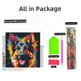 thumbnail image 2 of Colorful German Shepherd Dog DIY 5D Diamond Art Painting by Number Kits for Adults Paint with Full Drill Round Diamond Gems Painting Art Craft for Home Wall Decor 13.8x13.8in, 2 of 7