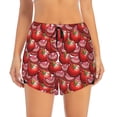 thumbnail image 2 of Logiee tomato Print Women 2 in 1 Running Shorts,High Waisted Athletic Shorts,Gym Workout Shorts with Liner Pockets-Medium, 2 of 7