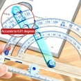 thumbnail image 3 of Multifunctional Protractor with Adjustable Circle Drawing Ruler and Angles Ruler, 3 of 7