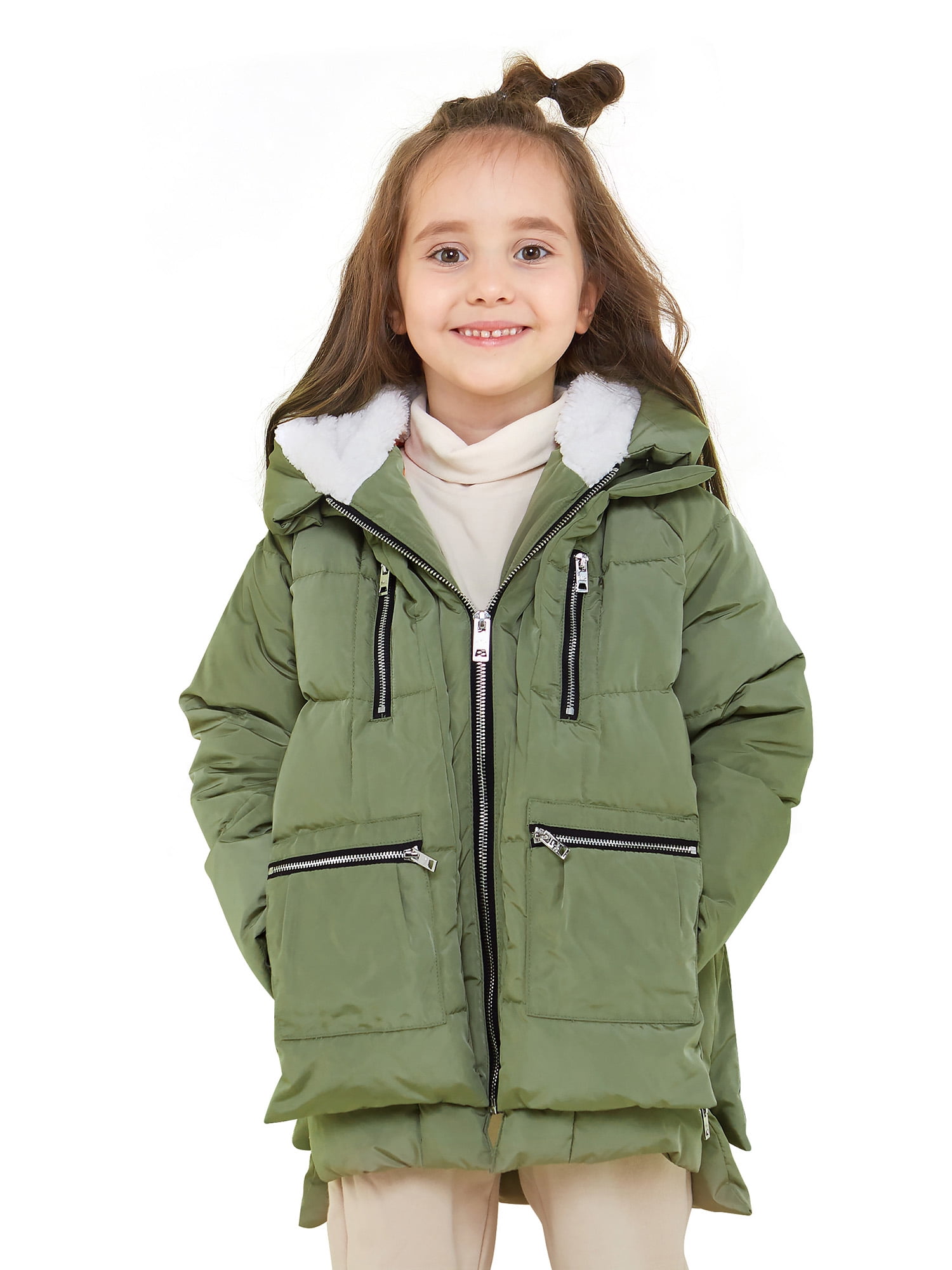 girls navy quilted jacket