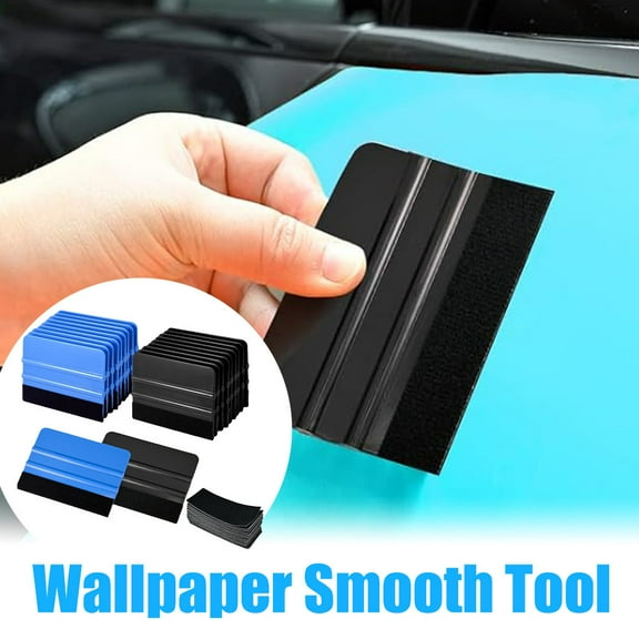 20 Pcs Durable Black Felt Edge Vinyl Squeegee with 20 Pcs Felt Fabric, Car Vinyl Film Wrapping Decal Window Tint Work, Professional Scratch Free Squeegee Wallpaper Smooth Tool
