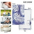 thumbnail image 3 of Bath Hand Towel 2 Pcs Palm Leaf Blue Absorbent Face Towel Soft Breathable Cotton Towel Set for Bathroom Kitchen Hotel Spa Gift Decor, 3 of 8