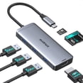 thumbnail image 1 of Adaptador USB C Hub HODO 6 en 1 con HDMI 4K, USB 3.0, SD/TF para MacBook, 1 of 7