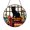 Acrylic 3.5 Inch, variant on Curious Cat Library Scene Window Suncatcher, Decorative Stained Glass Style Hanging Art, Thoughtful Gift