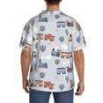 thumbnail image 3 of Fuzoiu Trains And Cactuse Print Men's Casual Short,Men's Short Sleeve Shirt,Mens Casual Button Down Shirts,Cuban Collar Summer Shirt for Beach, Vacation, and Outdoor Activities-XX-Large, 3 of 5