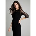thumbnail image 3 of Roaman's Women's Plus Size Plus-Size 3/4 Illusion Sleeve Emebllished Gown, 3 of 3