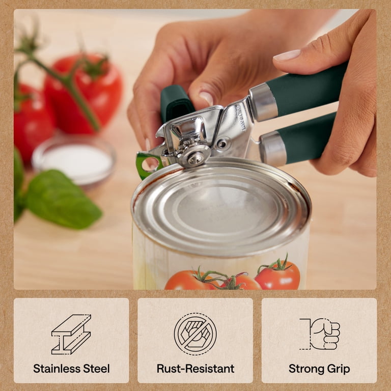Gorilla Grip Heavy Duty Stainless Steel Can Opener, Hunter Green photo 5