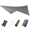 thumbnail image 4 of Suministros para exteriores Cortina de cielo triangular multifuncional Protector solar impermeable Tienda de campaña para exteriores Suministros para acampar Paño de sombra de playa Paño de piso, 4 of 5