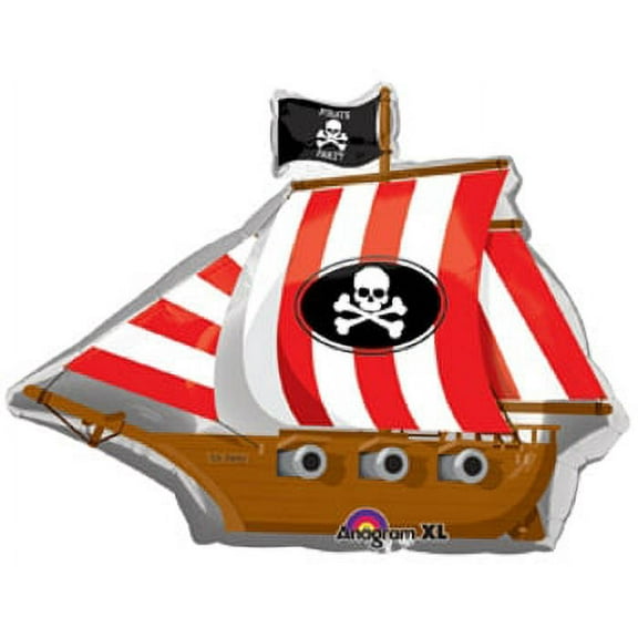 Pirate Party Giant 33 inch Pirate Ship Foil Balloon