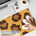 thumbnail image 4 of Long Mouse Pads for Desk,Yellow and Black Of Leopard Print Desk Mats on Top Of Desks, Desk Mouse Pad Extra Large with 3mm Non-Slip Base and Stitched Edge for Gaming,Office,Work,Home 35.4"x15.7", 4 of 6