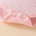 thumbnail image 6 of Odeerbi 0-18 Months Baby Girls Summer Outfits Layette Set Rib Knit Cotton Bodysuit Bow Print Suspender Skirt Headband Three Piece Set Jumpsuit Elastic Waist Skirt Baby Girls Clothes, 6 of 6