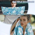 thumbnail image 5 of Uorisanigo Sweating Car Seat Cover for Workout Outdoor Sport Activities Easy to Clean Blue Hibiscus Flower Automotive Front Seat Protector Compatible with Most Cars Trucks Suvs Car, 5 of 8