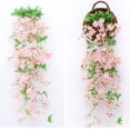 thumbnail image 6 of 100cm Artificial Winter Jasmine Hanging Flower Vines , Trailing Silk Floral Vines Fake Greenery Garlands,Non-Fading UV-Resistant Vines for Home Wall Balcony Garden Indoor Outdoor Decor,Blue, 6 of 9