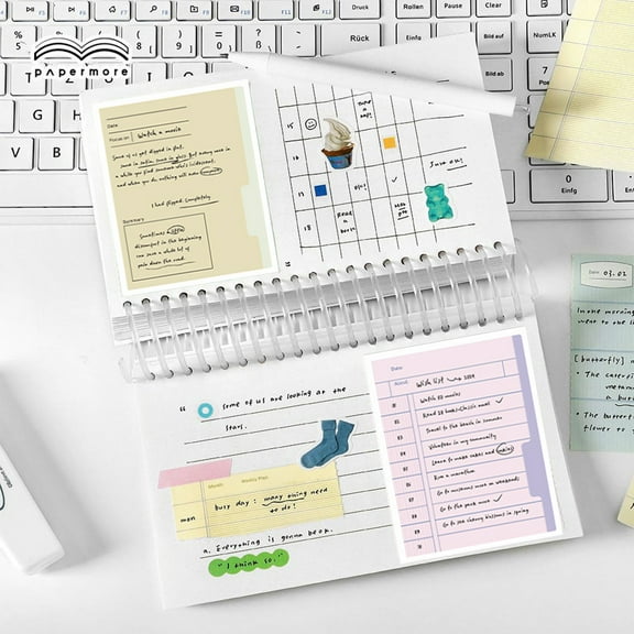 Vintage Scrapbook Decorative Paper Kit (Diy Journaling Pad, Retro Craft Paper, Writing & Drawing Set), Type B, Aesthetic Vintage Three-Section Memo Notepad, For Journaling, Drawing, And Scrapbooking