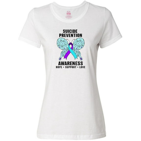 Inktastic Suicide Prevention Awareness Hope Support and Love Women's T-Shirt