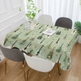 thumbnail image 2 of Yayeee Tablecloths 60" x 108" Rectangle Wrinkle Resistant Party Table Cover, Green Floral Guitar Pattern, 2 of 8