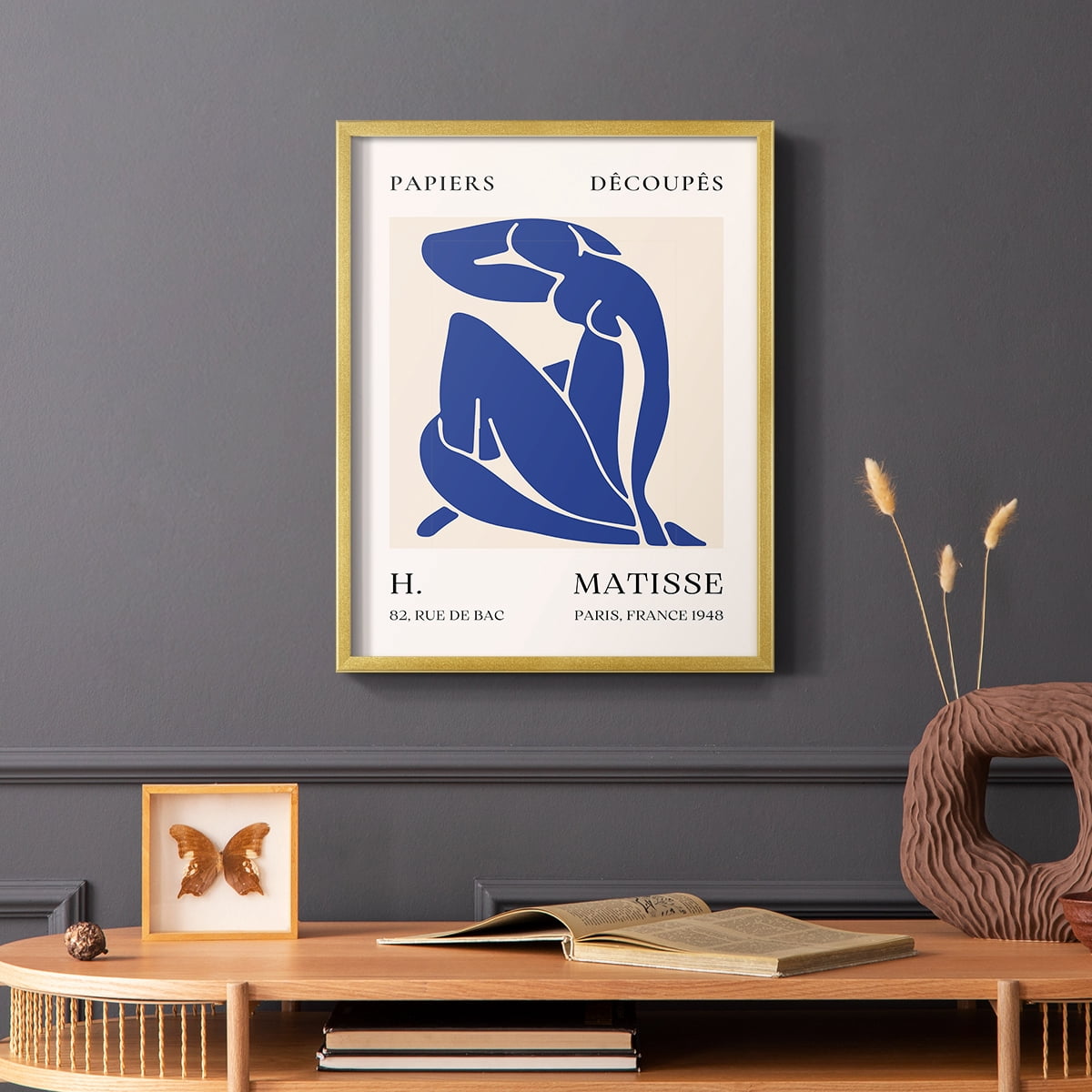 Matisse CLXVII Framed Print in Gold Solid Wood 16 x 20 Framed Print